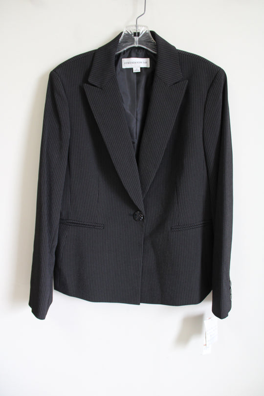 NEW Jones New York Suit Set Black Royal Flare Blazer & Pant | 12