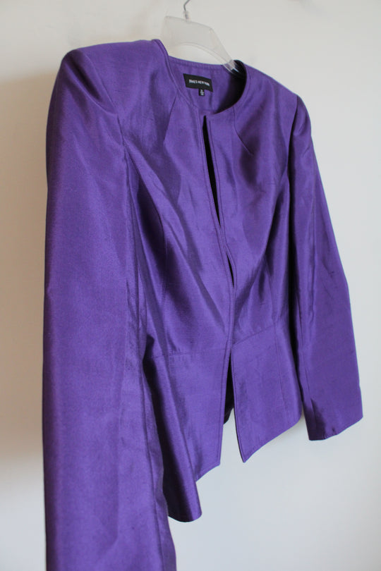 Jones New York Purple Silk Blazer Jacket | 12