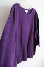 NEW CJ Banks Purple Striped Top | 2X