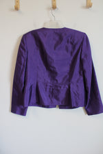 Jones New York Purple Silk Blazer Jacket | 12