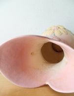 Vintage Hull Pink & Blue Magnolia Handled Vase