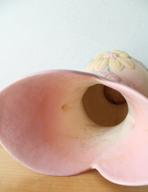 Vintage Hull Pink & Blue Magnolia Handled Vase