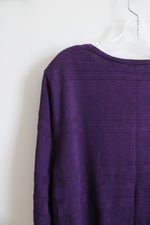 NEW CJ Banks Purple Striped Top | 2X