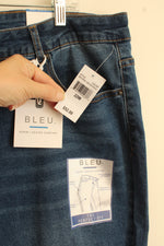 NEW Bleu High-rise Tummy Control Cuffed Denim Capris | 22