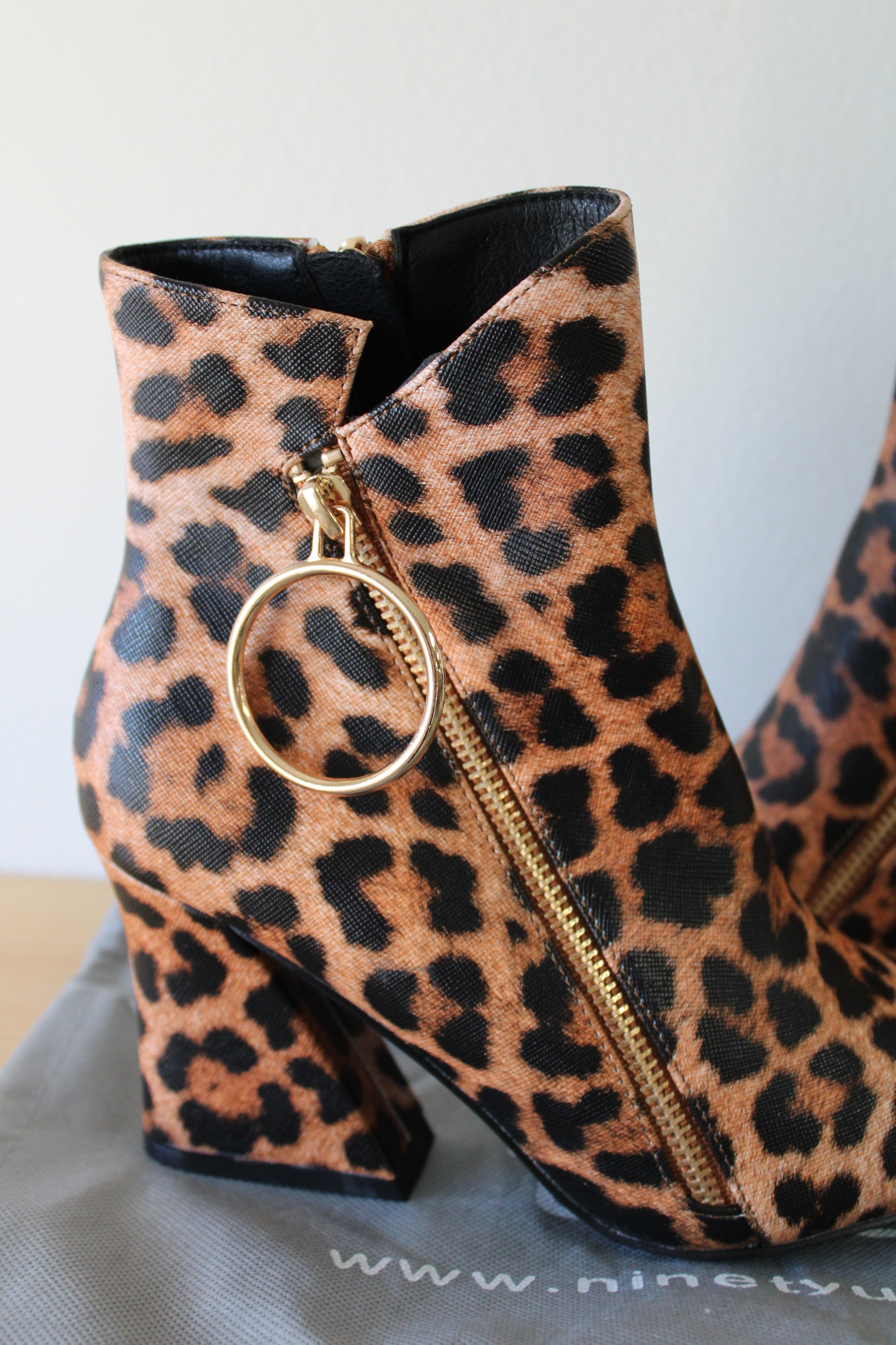 NEW Ninety Union Classic-Leo Bootie Leopard Healed Boots | Size 6