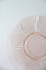Pink Depression Glass Patterned Plate