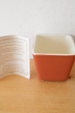 Longaberger Pottery Orange Small Rectangle Baking Dish