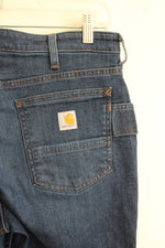 Carhartt Dark Wash Relaxed Fit Straight Leg Jeans | 10