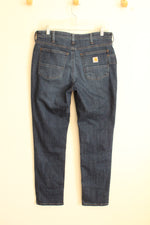 Carhartt Dark Wash Relaxed Fit Straight Leg Jeans | 10