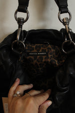 NEW Rebecca Minkoff Alex Slouchy Shoulder Black Leather Braided Strap Purse
