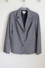 Sag Harbor Stretch Gray Purple Plaid Blazer | 16
