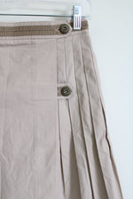 NEW Brooks Brothers Tan Pleated Skirt | 6
