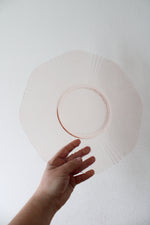 Pink Depression Glass Patterned Plate