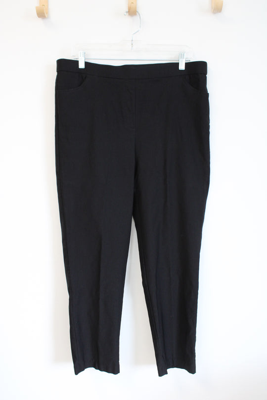 Alfred Dunner Black Trouser Pants | 14