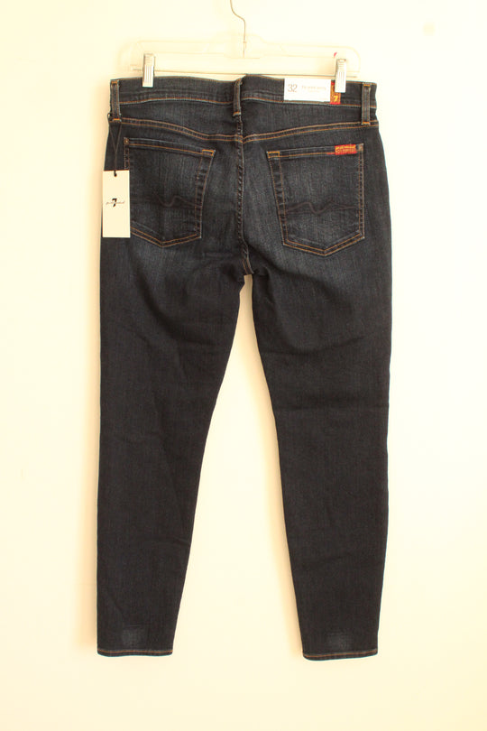 NEW 7 For All Mankind Skinny Ankle Dark Wash Jeans | 14