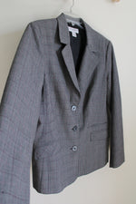Sag Harbor Stretch Gray Purple Plaid Blazer | 16