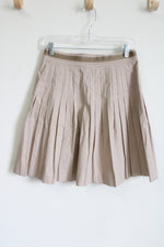 NEW Brooks Brothers Tan Pleated Skirt | 6