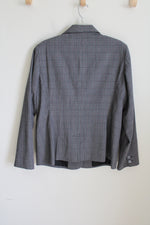 Sag Harbor Stretch Gray Purple Plaid Blazer | 16