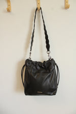 NEW Rebecca Minkoff Alex Slouchy Shoulder Black Leather Braided Strap Purse