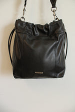NEW Rebecca Minkoff Alex Slouchy Shoulder Black Leather Braided Strap Purse