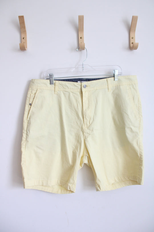 Michael Brandon Essentials Pale Yellow Shorts | 38