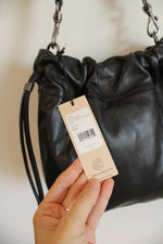 NEW Rebecca Minkoff Alex Slouchy Shoulder Black Leather Braided Strap Purse