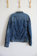 NWT Zara Denim Lined Distressed Jacket | L