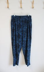 NEW R&K Blue & Black Patterned Pants | 16W