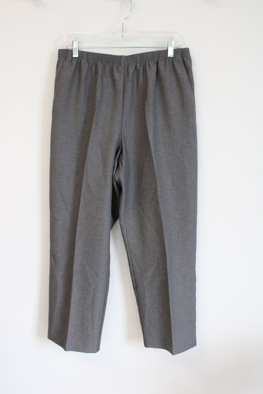 Alfred Dunner Gray Trouser Pants | 12