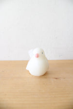 Vintage Fenton Hand Painted Satin White Floral Glass Bird