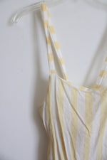 NEW Rusty Yellow & White Striped Cross Strap Tank Top | L
