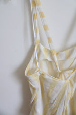 NEW Rusty Yellow & White Striped Cross Strap Tank Top | L