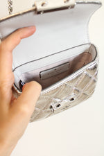 Kate Spade New York Lunar Light Metallic Leather Carey Micro Flap Crossbody Bag