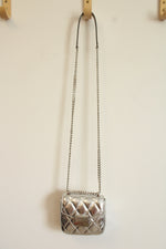 Kate Spade New York Lunar Light Metallic Leather Carey Micro Flap Crossbody Bag