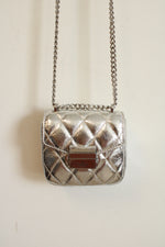 Kate Spade New York Lunar Light Metallic Leather Carey Micro Flap Crossbody Bag