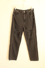 American Eagle Distressed Straight Leg Gray Wash Jeans | 6