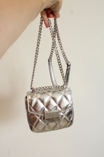 Kate Spade New York Lunar Light Metallic Leather Carey Micro Flap Crossbody Bag