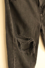 American Eagle Distressed Straight Leg Gray Wash Jeans | 6