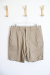 NEW Sonoma Tan Khaki Flat Front Everyday Shorts | 32