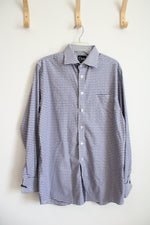Chan Exclusive Tailor Blue & White Checkered Button Down Shirt | L