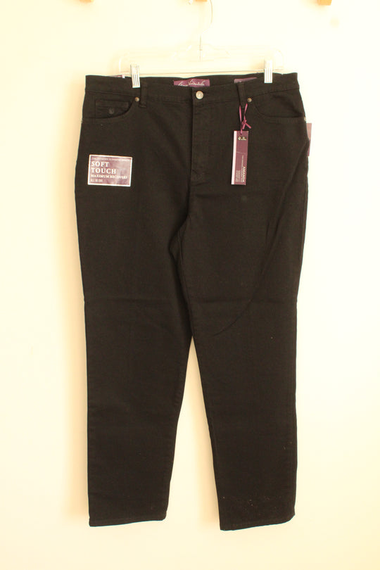 NEW Gloria Vanderbilt Black Tapered Leg Jeans | 14