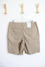 NEW Sonoma Tan Khaki Flat Front Everyday Shorts | 32
