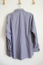 Chan Exclusive Tailor Blue & White Checkered Button Down Shirt | L