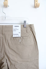 NEW Sonoma Tan Khaki Flat Front Everyday Shorts | 32