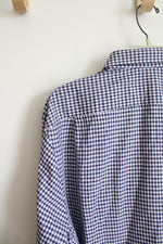Chan Exclusive Tailor Blue & White Checkered Button Down Shirt | L