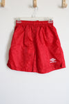 NEW Umbro Red Check Nylon Shorts | Youth L (11/12)