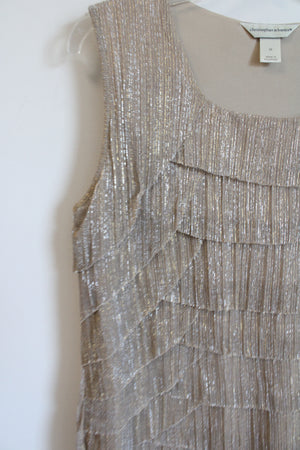 Christopher & Banks Gold Layered Tank | M