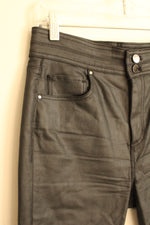 Ann Taylor Black Wax Coated Skinny Pants | 2