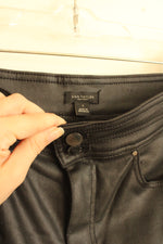 Ann Taylor Black Wax Coated Skinny Pants | 2