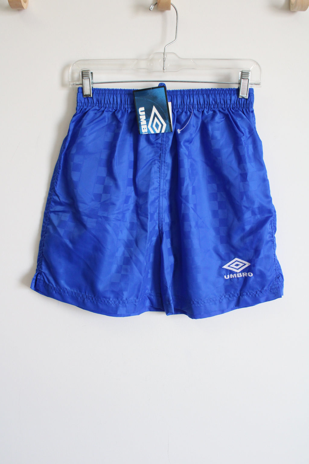 NEW Umbro Blue Check Shorts | Youth L (11/12)